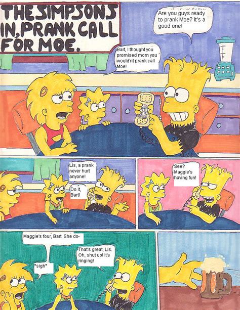 Tsk In Prank Call For Moe Pg 1 By The Simpsons Club On Deviantart