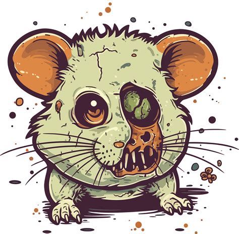 Cute Scary Zombie Hamster Mascot Design Vector 22511331 Vector Art At