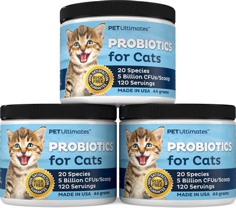 Pet Ultimates Probiotics For Cats 20 Species Cat Probiotic Powder To