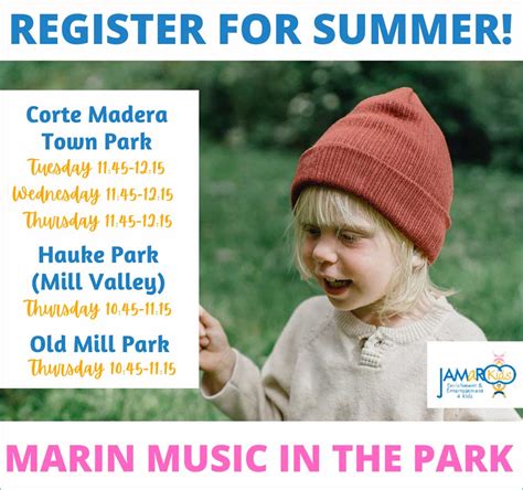 Jamaroo Kids Music In The Park Summer Classes In Marin Marin Mommies