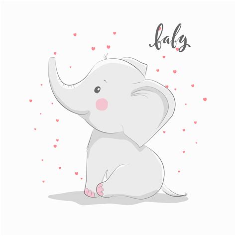 Cute Elephant Baby 1213419 Vector Art At Vecteezy