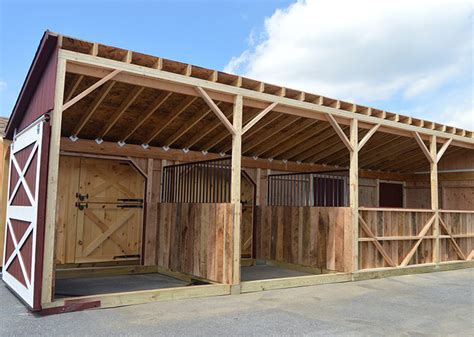 Simple 2 Stall Horse Barn Plans