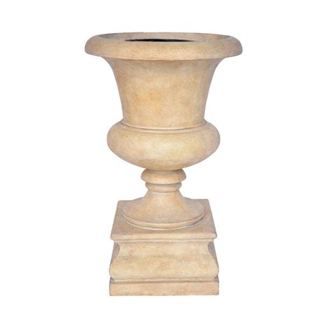 Mpg 1625 In X 265 In Cast Stone Padua Urn And Pedestal In Aged