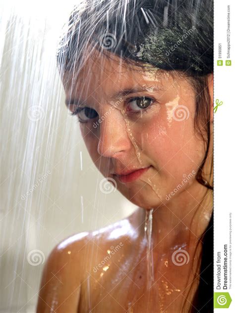 Young Girl In The Shower Stock Image Image 31990851