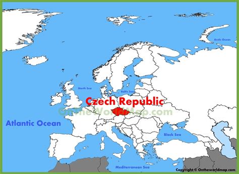 Czech Republic On A World Map Cities And Towns Map