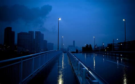 Papel De Parede Iluminação Pública Cidade Rua Paisagem Urbana Noite Reflexão Céu Chuva