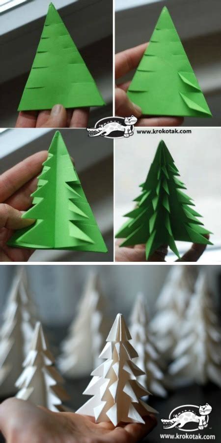3d Paper Christmas Tree Step By Step The Whoot Christmas Tree Paper