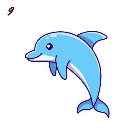 How To Draw A Easy Dolphin Step By Step