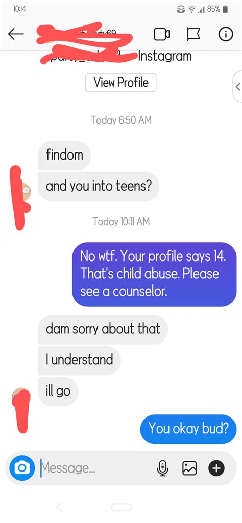 I Received This Message On Ig From A Teen And Did I Do The Right Thing Is There More I Could Do