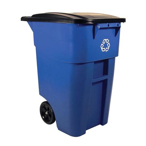 Rubbermaid Commercial Products Brute 50 Gal Blue Rollout Recycling