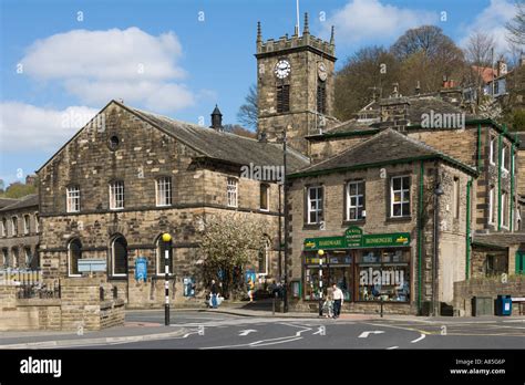 Church And Town Centre Holmfirth West Yorkshire England Uk Stock