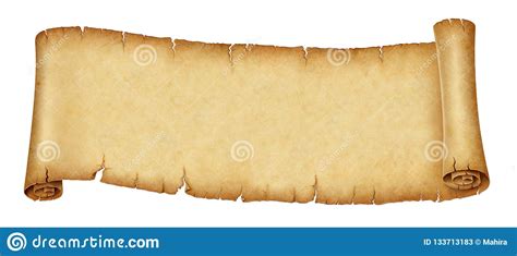 Old Scroll Banner Isolated On White Background Stock Illustration ...
