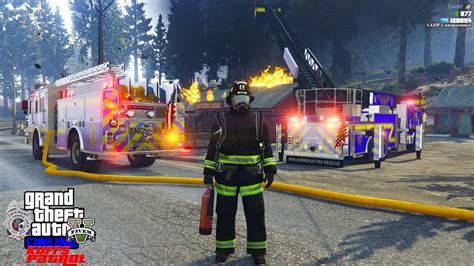 Gta 5 Roleplay 445 Firefighters Responding To Fires With New Uniforms