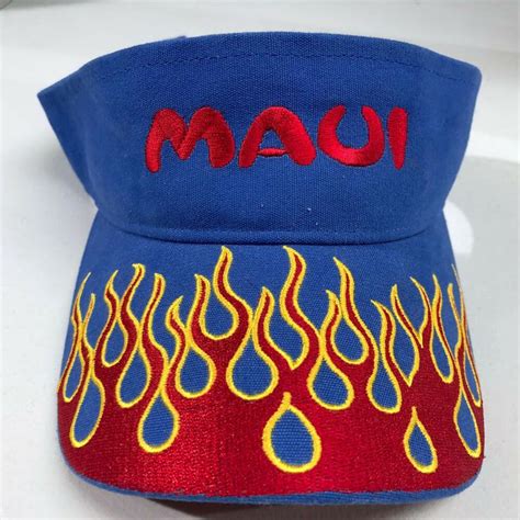 Maui Hawaii Flames Adjustable Baseball Cap Hat Visor Unbranded Visor