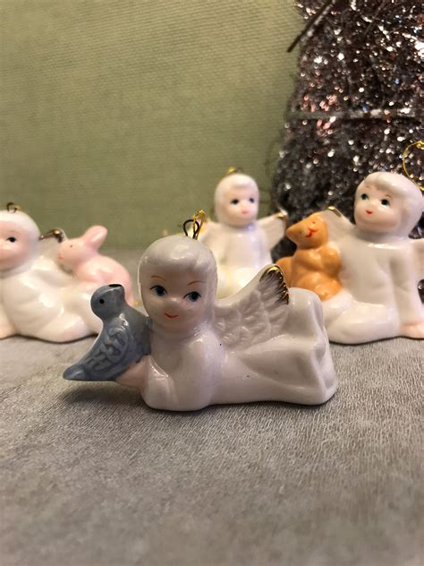 Vintage Angel Ornaments Porcelain Angels Christmas Angels With