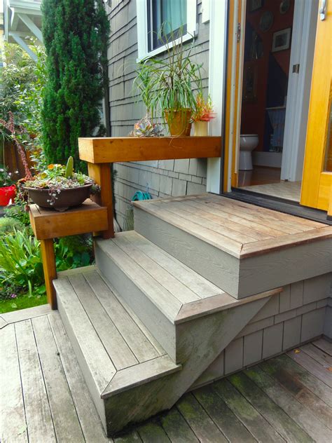 Click above for larger image. Bench/railing for deck stair. - Gretchen Bauer Design ...