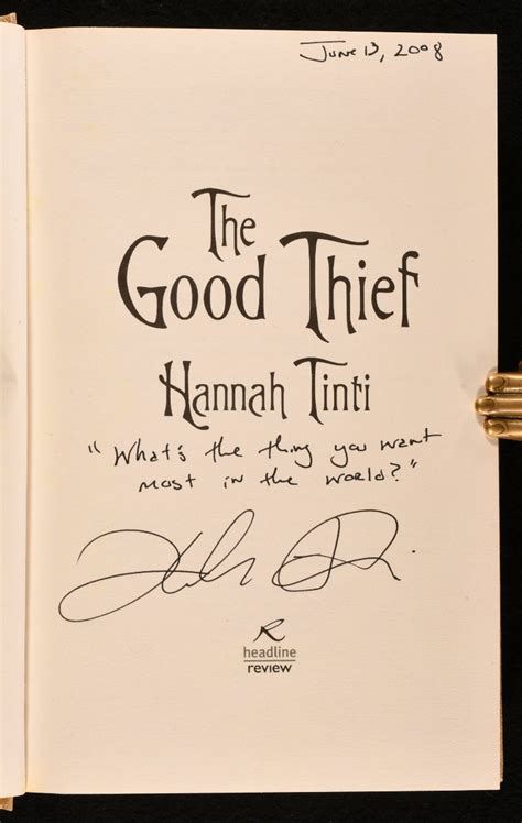 The Good Thief By Hannah Tinti Fine Cloth 2008 First Edition