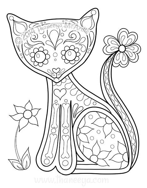 Day Of The Dead Coloring Pages For Kids at GetColorings.com | Free