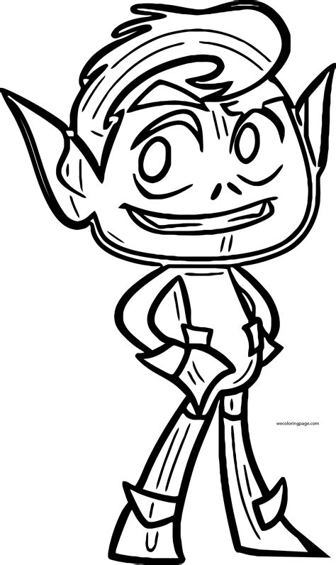 How To Draw Beast Boy From Teen Titans Go Last Step Coloring Page
