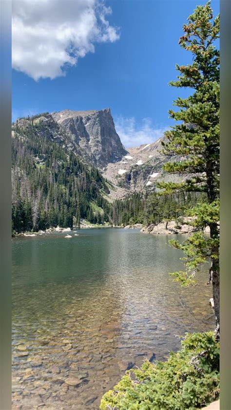 Colorado Rocky Mountain Dream Lake Hike Summer Trees Water Lake