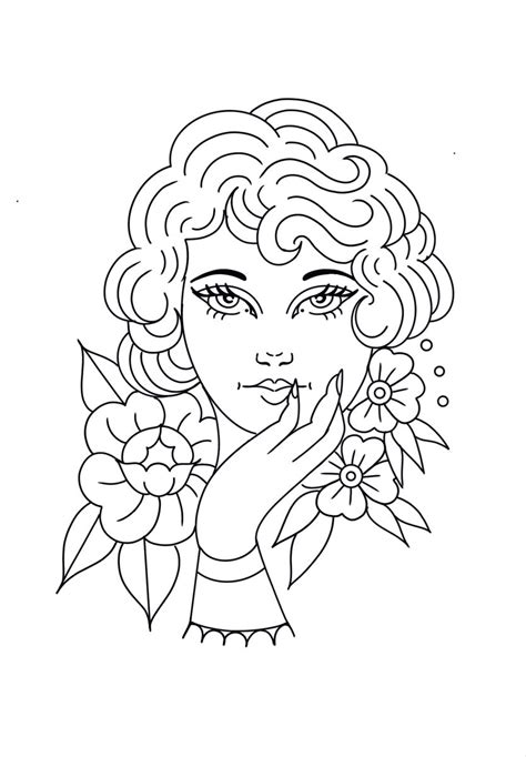 American Traditional Tattoo Coloring Pages Sexiezpicz Web Porn