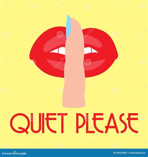 Quiet Please Keep Silence Symbol Keep Quiet Sign Vector