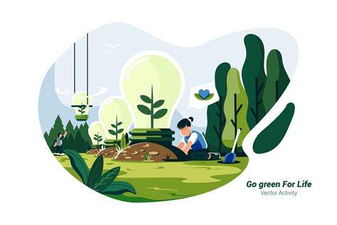 Go Green For Life Vectorillustration By Aqr Studio On Creativemarket