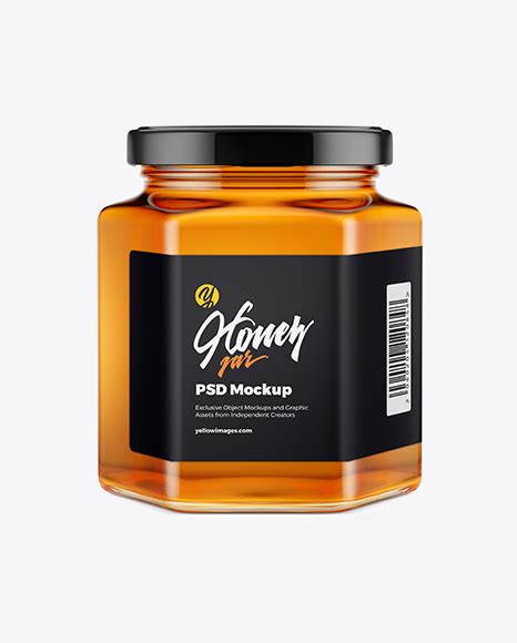 Download Honey Jar Mockup in Jar Mockups on Yellow Images Object ...