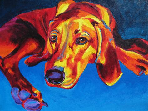 Redbone Coonhound Painting By Alicia Vannoy Call