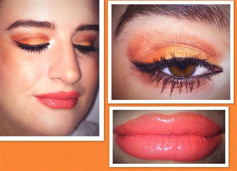 Orange Ombre Eyes Orangeweek Orange Ombre Make Up Lipstick Peach
