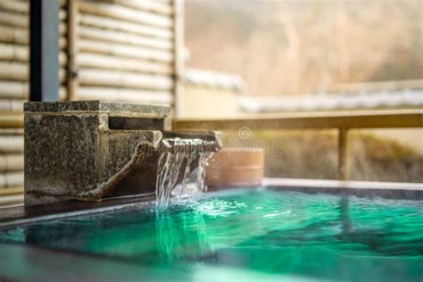 Japanese Hot Springs Onsen Natural Bath In The Natural Healing Bamboo