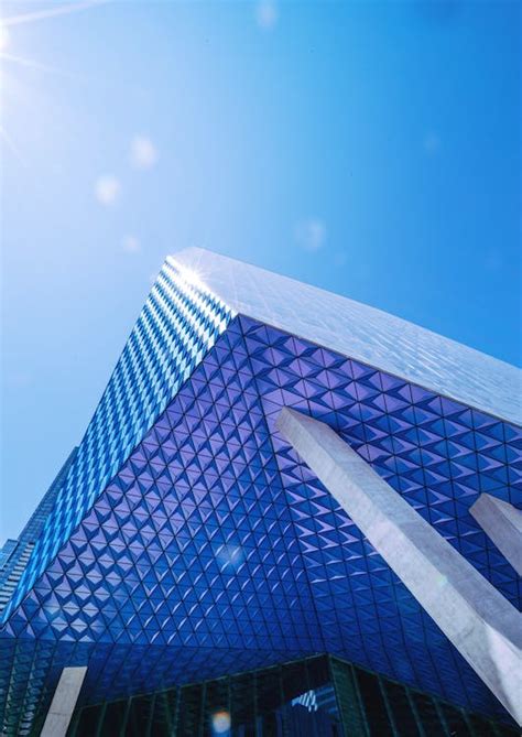 Architectural Photography Of Blue Building · Free Stock Photo