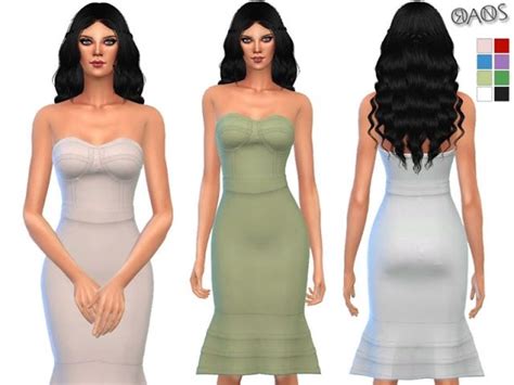 Sims 4 Ccs The Best Bandage Flounce Bodycon Dress By Oranostr