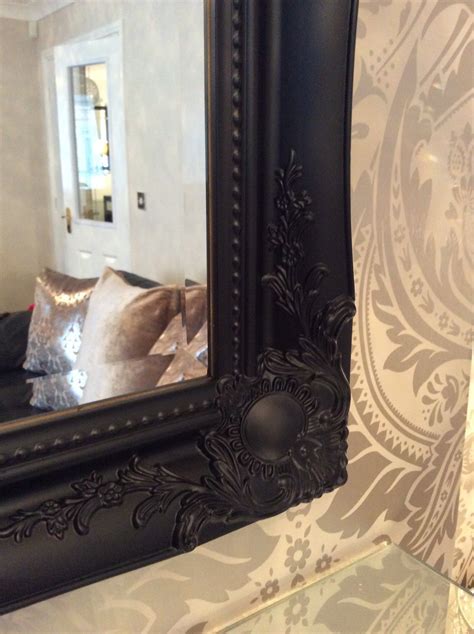 Find square and round mirrors for every space. Large Black Stunning Decorative Swept Wall Mirror ...