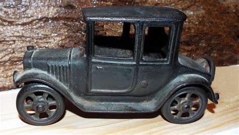 Vintage Cast Iron Ford Model T Coupe Toy Car JM S Etsy