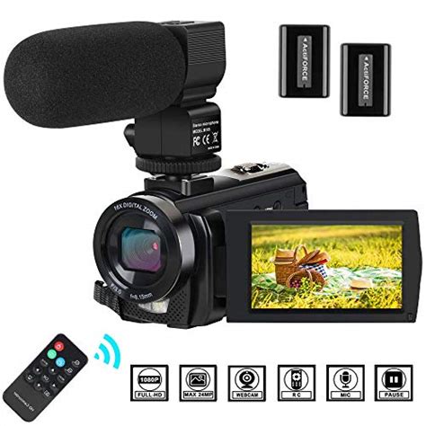 Video Camera Camcorder Fhd 1080p 30fps 24mp Youtube Camera With