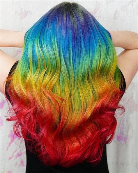 Stunning Rainbow Hair Color Styles Trending In