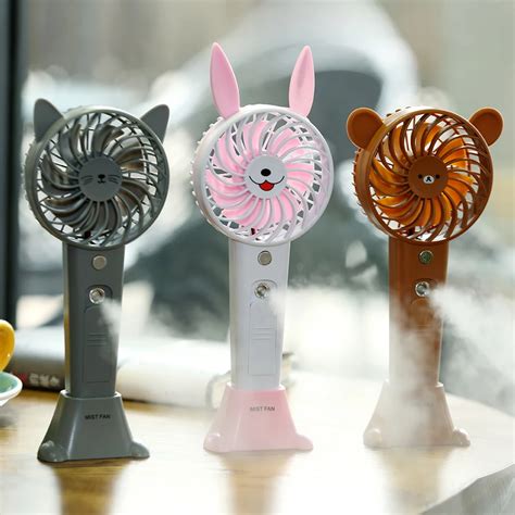 Pet Cute Design Handheld Spray Fan Mini Portable Outdoor Electrical