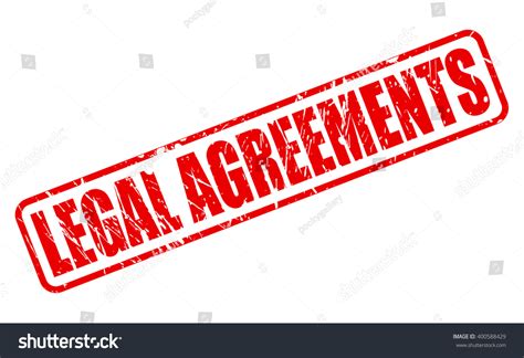 Legal Agreements Red Stamp Text On White Royalty Free Stock Vector