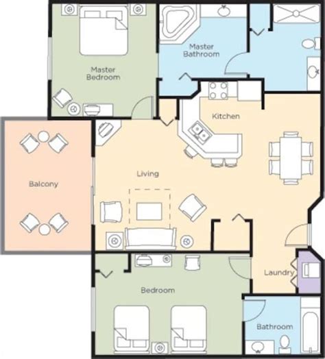 Wyndham Bonnet Creek Resort 2 Bedroom Floor Plan Floor Roma