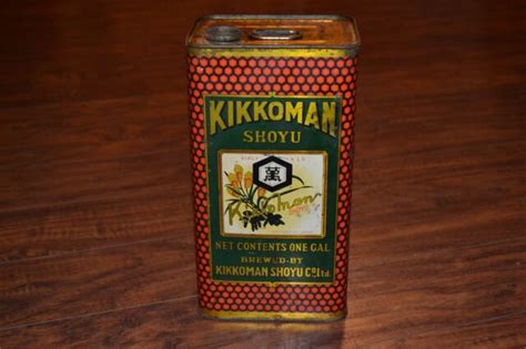 Kikkoman Shoyu Authentic Naturally Brewed Soy Sauce One Gallon Tin Ebay