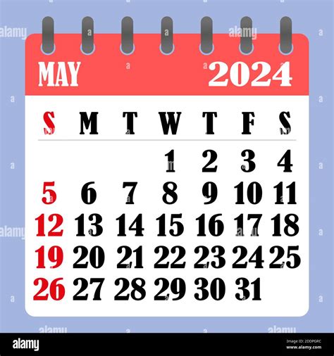 Letter Calendar For May 2024 The Week Begins On Sunday Time Planning