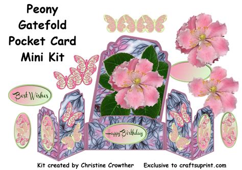 Satin Rose Gatefold Pocket Card Mini Kit Cup385875994 Craftsuprint