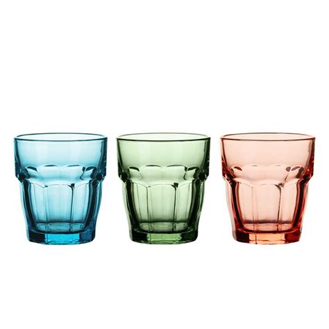 Bormioli Rocco Colored Rocks Glasses 9 25 Oz Set Of 4 Bormioli Rocco Colored Glassware