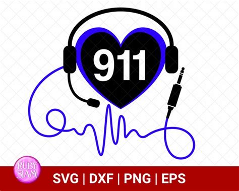 911 Dispatcher Heartbeat Headset Thin Blue Line Headset Etsy