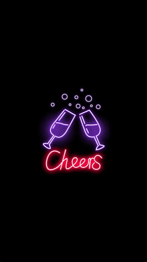 Cheers Neon Neonlights Tumblr Aesthetic Wallpaper Neon Neon Wallpaper Wallpaper Iphone