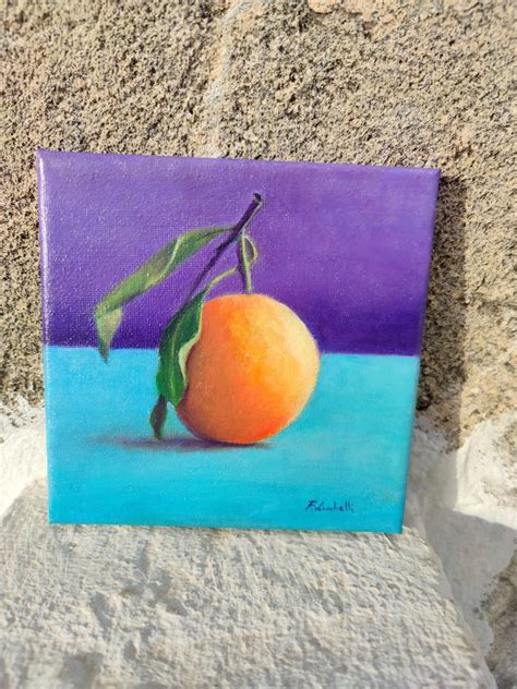 Orange Oil Painting Oil On Canvas Orange Fruit Painting Canvas Etsy