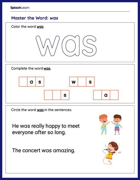 Sight Words Worksheets For Kindergarteners Online Splashlearn