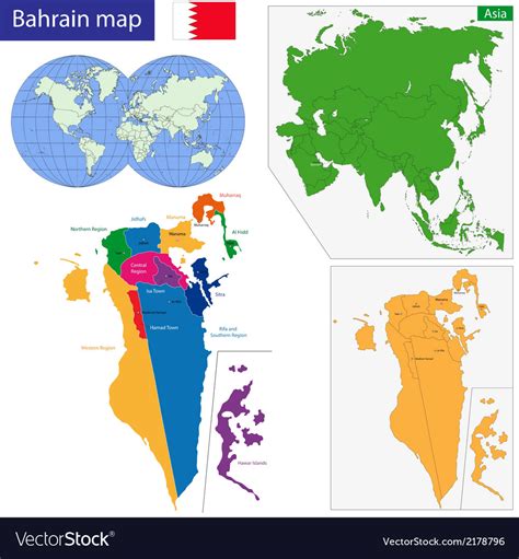 The maps of bahrain are just few of the many available. Bahrain map Royalty Free Vector Image - VectorStock