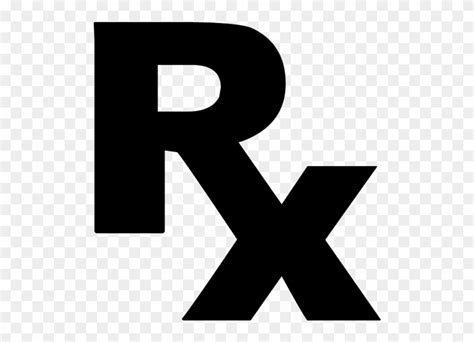Rx Symbol Black Bold Plain Clip Art Image Medical Prescription Png